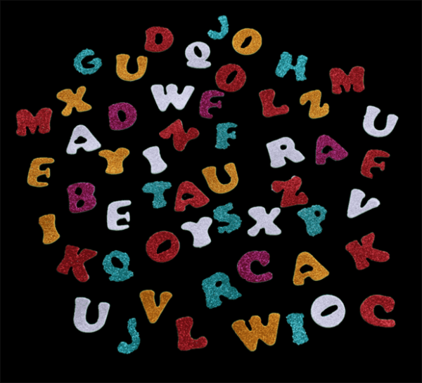 Glitter English Alphabet