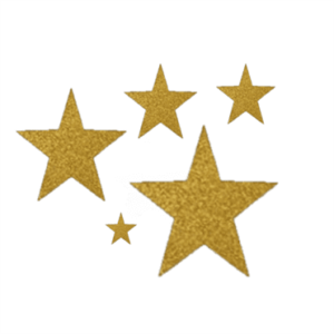 Gold Glitter Stars