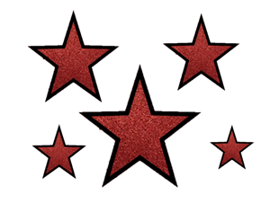 Red Glitter Stars 1