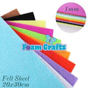 Felt Sheet - Mixed Colours (10 in a pack)